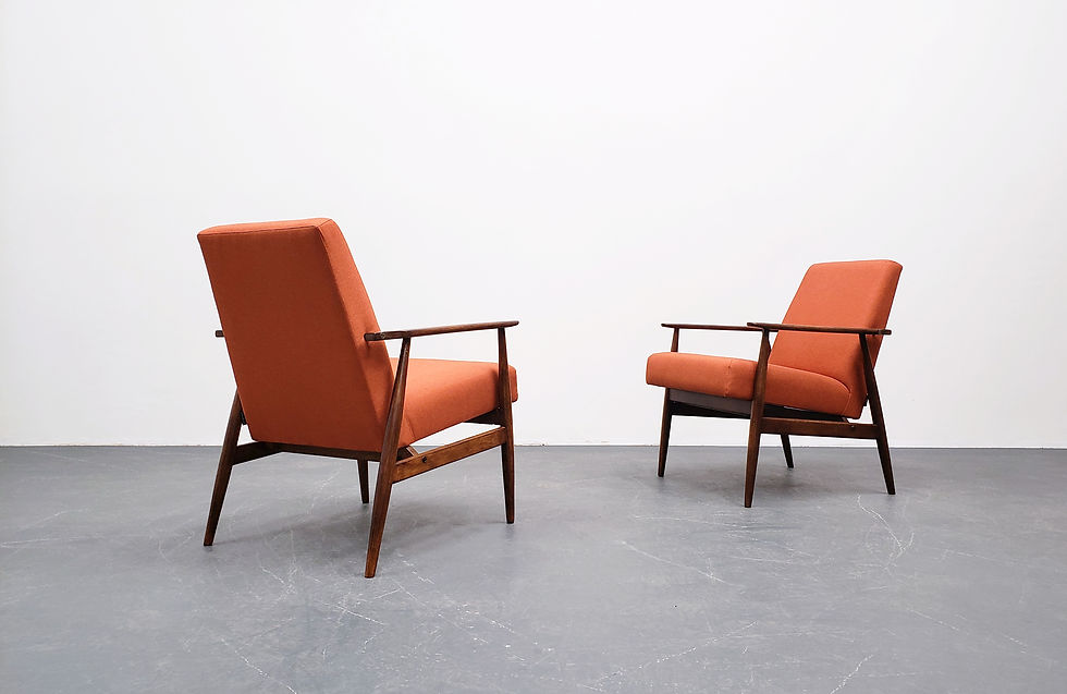 Thumbnail: 1960 Henryk Lis Armchair in Rusty Orange