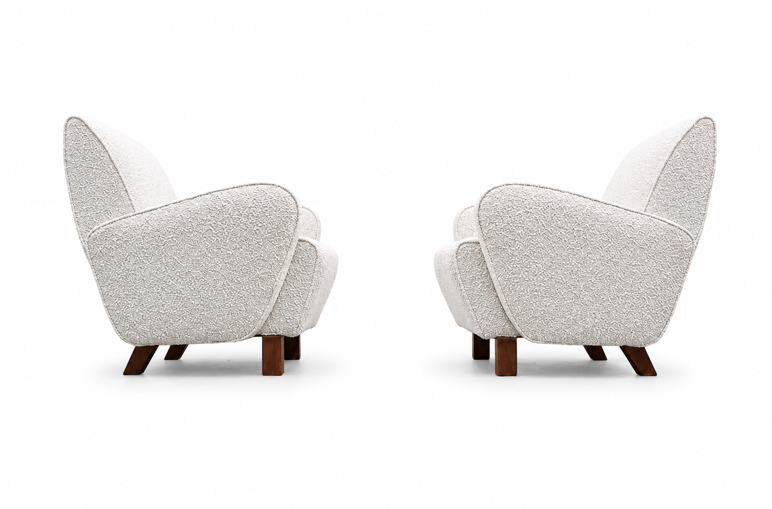 1930 Jindrich Halabala H - 282 Armchair in Premium Ivory Boucle