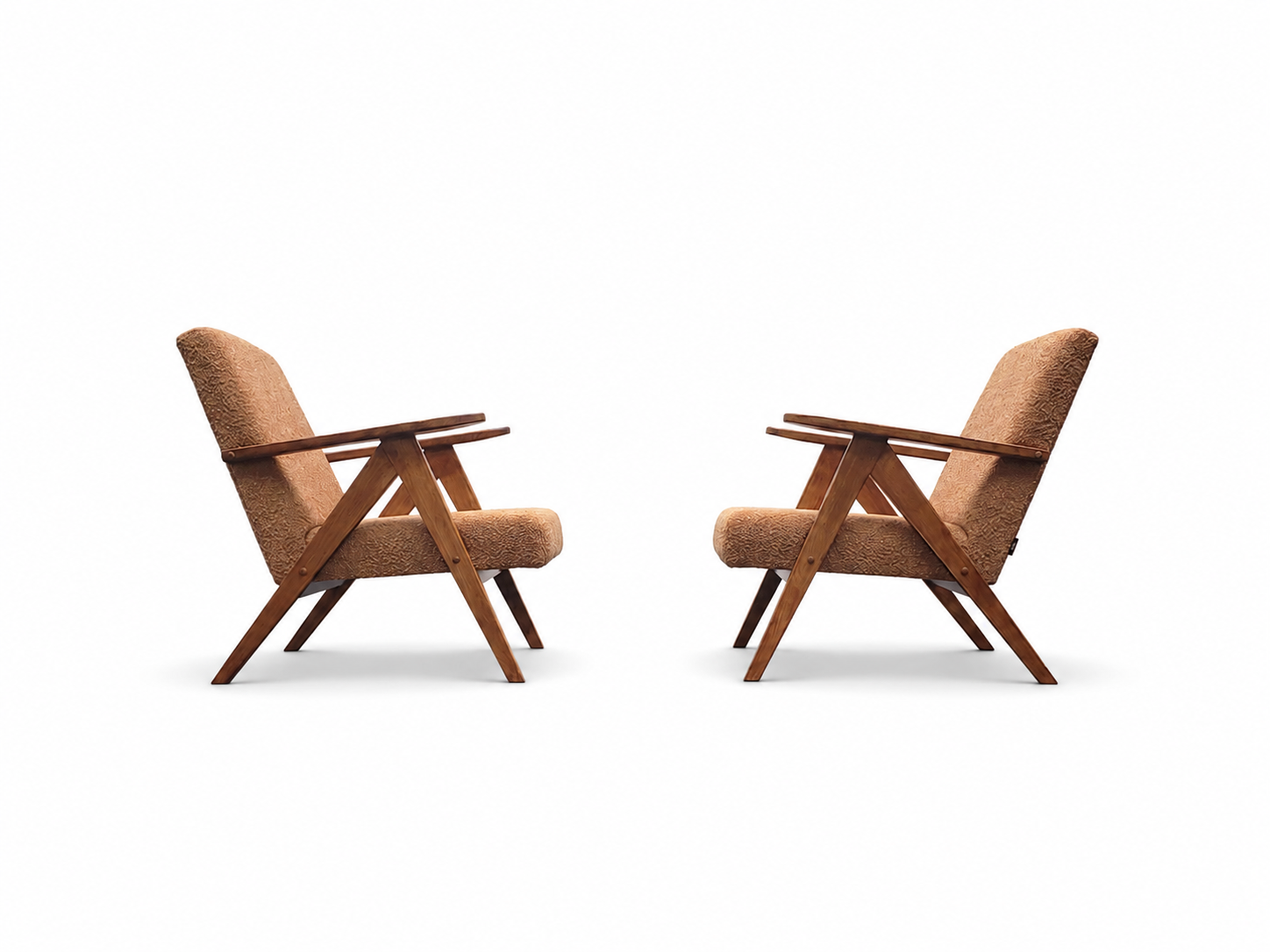 Mid Century Easy Chair Model B - 310 Var in Mocha Mousse Boucle