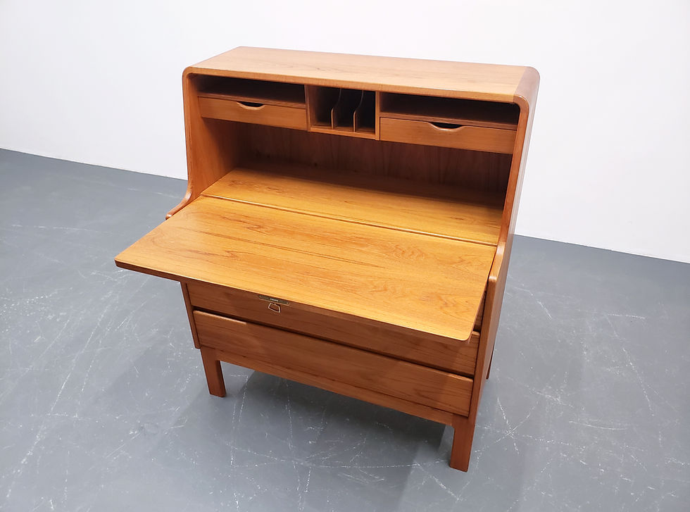 Arne Wahl Iversen for VM Møbler, Teak Secretary Desk, Denmark 1960