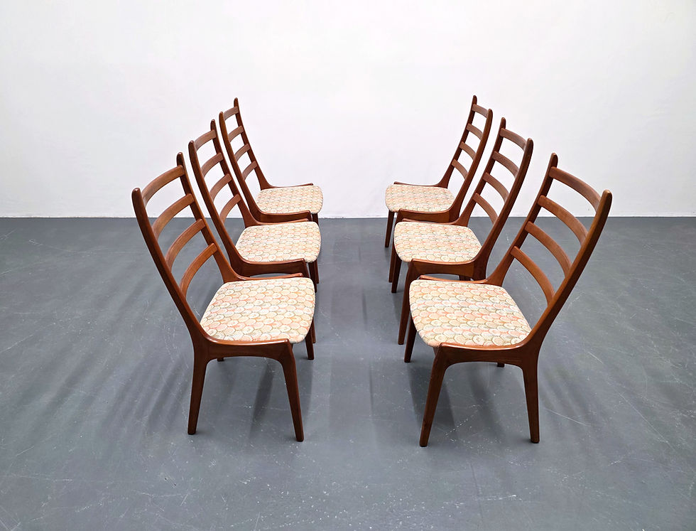 Thumbnail: Kai Kristiansen for KS Møbler — Set of Six Teak Dining Chairs, Denmark, 1960s