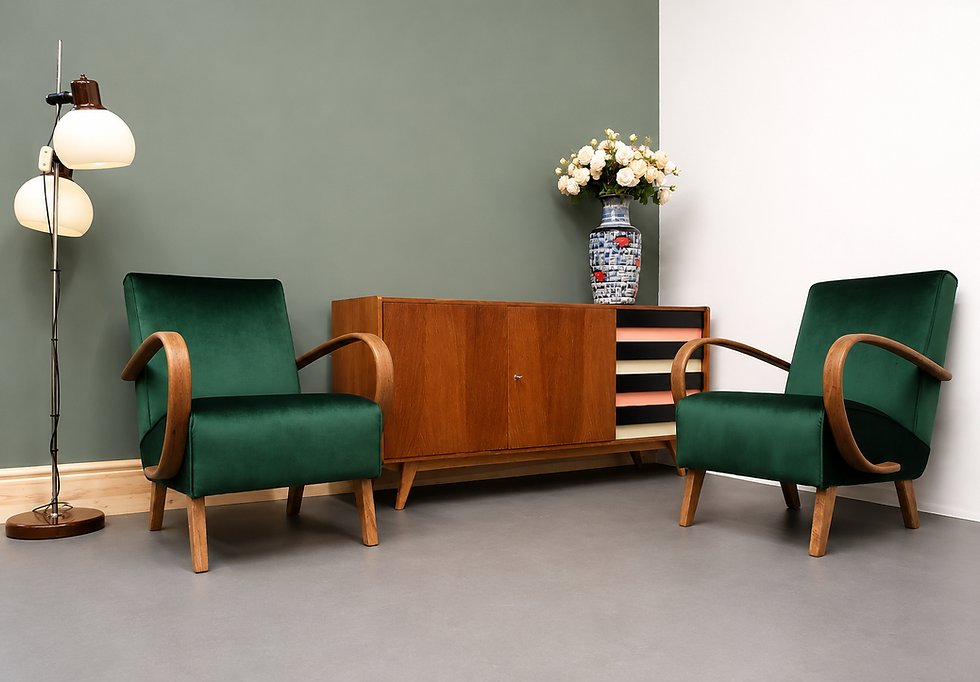 Thumbnail: 1966 Jiri Jiroutek Sideboard, Model U 460 in Black, White and Pink