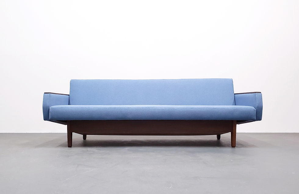 Mid Century Danish Sofa in Blue