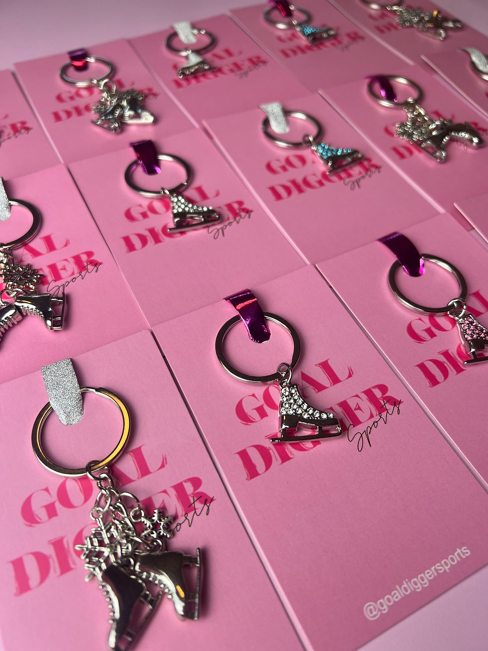 Thumbnail: Roller Skating Keychain Silver