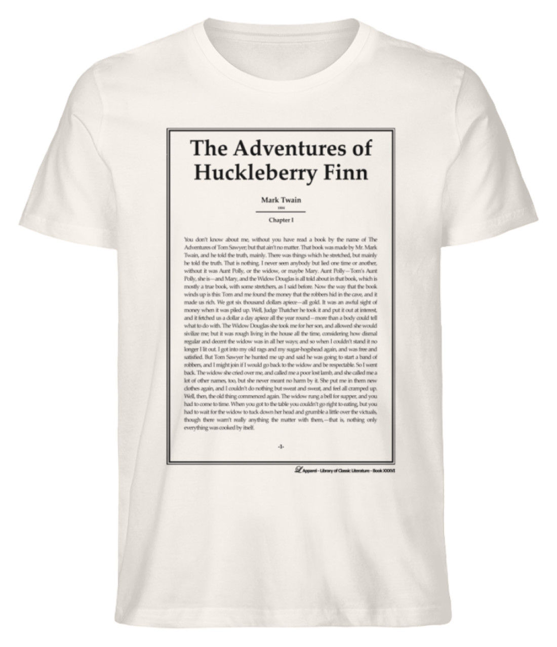 The Adventures of Huckleberry Finn (Mark Twain), EN  - Herren Shirt