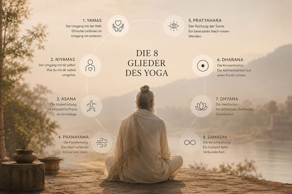 Die 8 Glieder des Yoga – verständlich erklärt