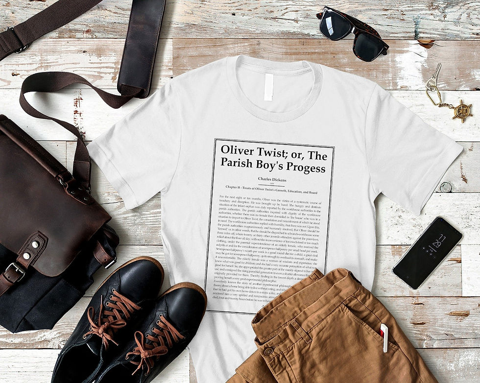 Thumbnail: Oliver Twist; Or, The Parish Boy's Progress (Charles Dickens), EN - Herren Shirt