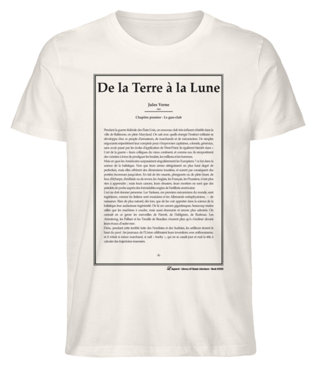 De la Terre à la Lune (Jules Verne), FR  - Herren Shirt