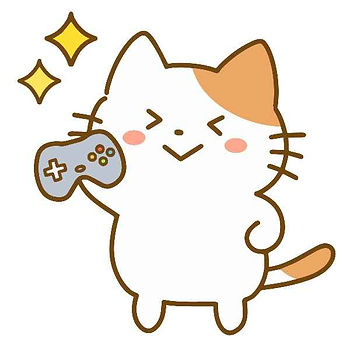 ゲームをする猫