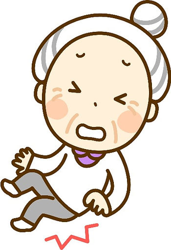 転倒する高齢者