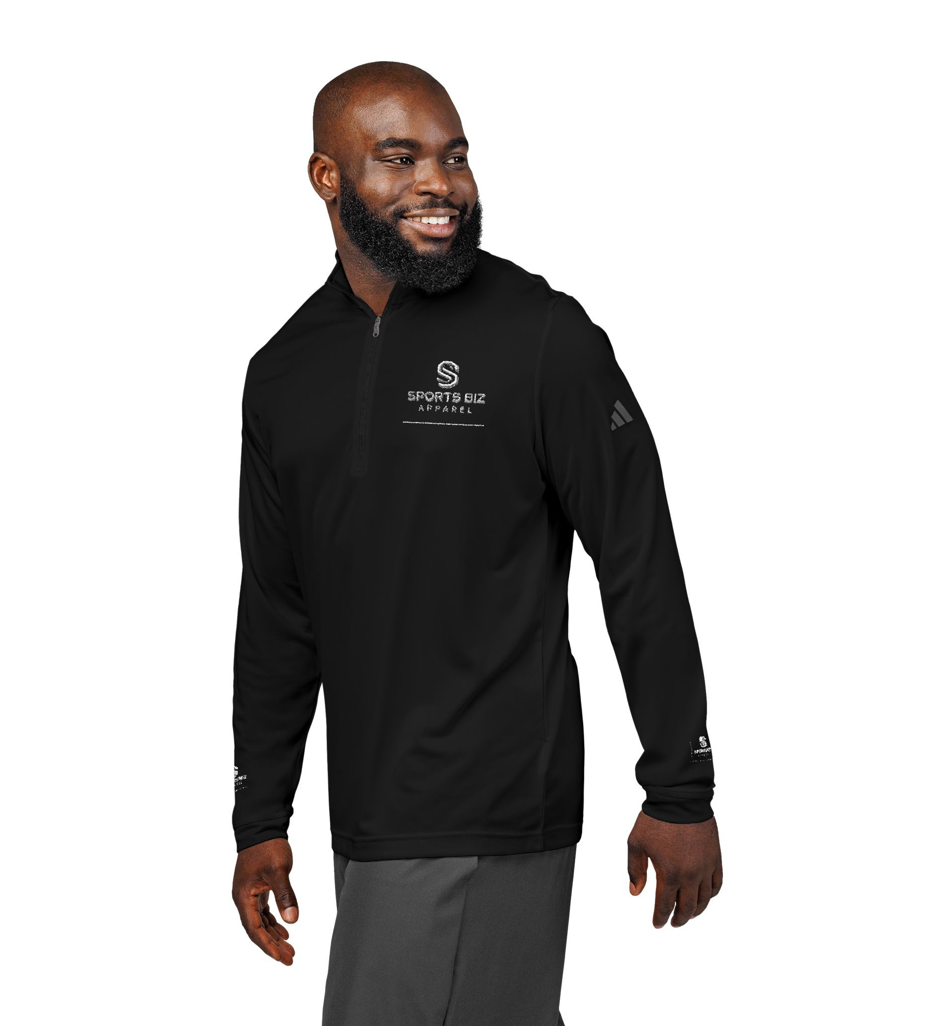 Sports Biz Apparel Customized Adidas Quarter-Zip Pullover. Buy Now