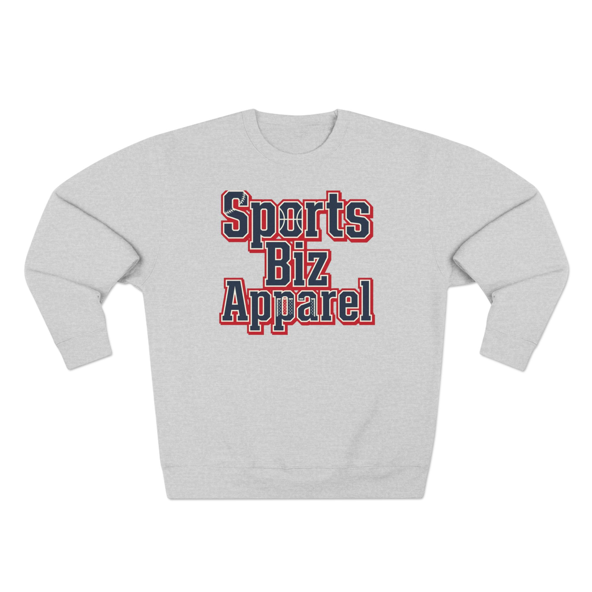 Sports Biz Apparel Crewneck Sweatshirt — Retro Collegiate Logo Pullover