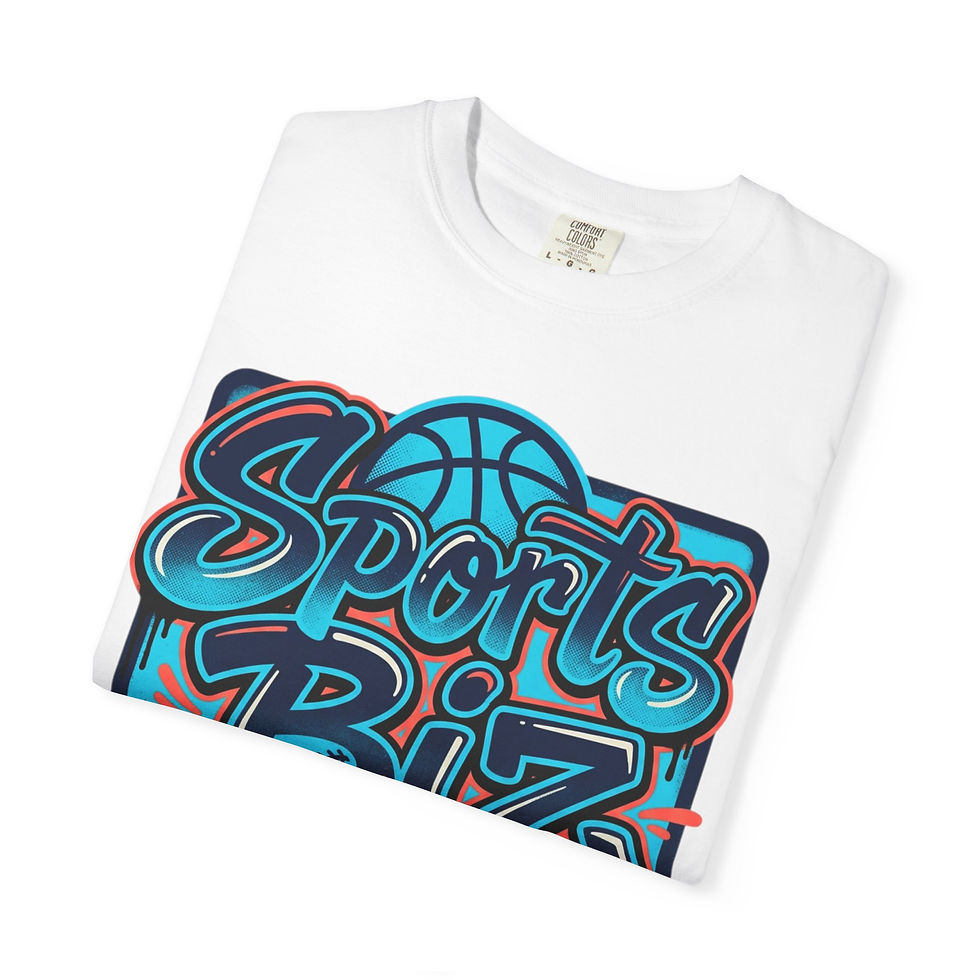 Miniature : Sports Biz Apparel T-Shirt — Street-Style Basketball Graphic Tee