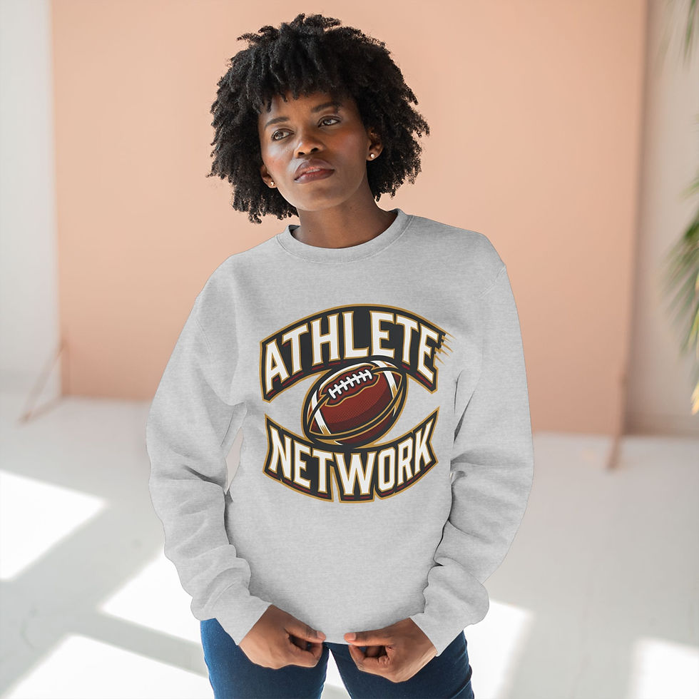Thumbnail: Athlete Network Football Crewneck Sweatshirt - Sports Biz Apparel