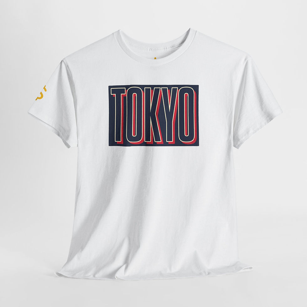 Thumbnail: Sports Biz Apparel Tokyo Graphic Tee — Retro Navy & Red City Logo