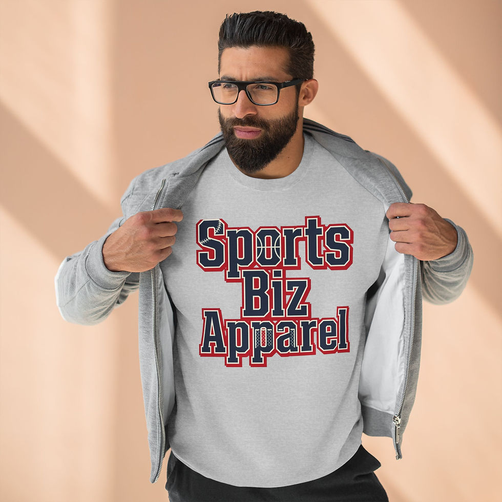 Thumbnail: Sports Biz Apparel Crewneck Sweatshirt — Retro Collegiate Logo Pullover