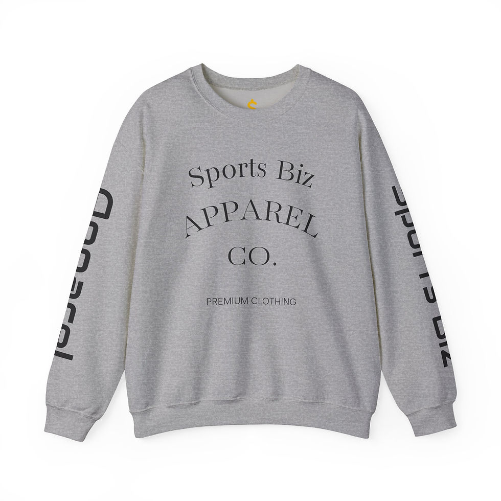 Thumbnail: Apparel Crewneck Sweatshirt — "Sports Biz Apparel Co." Minimal Logo Pullover