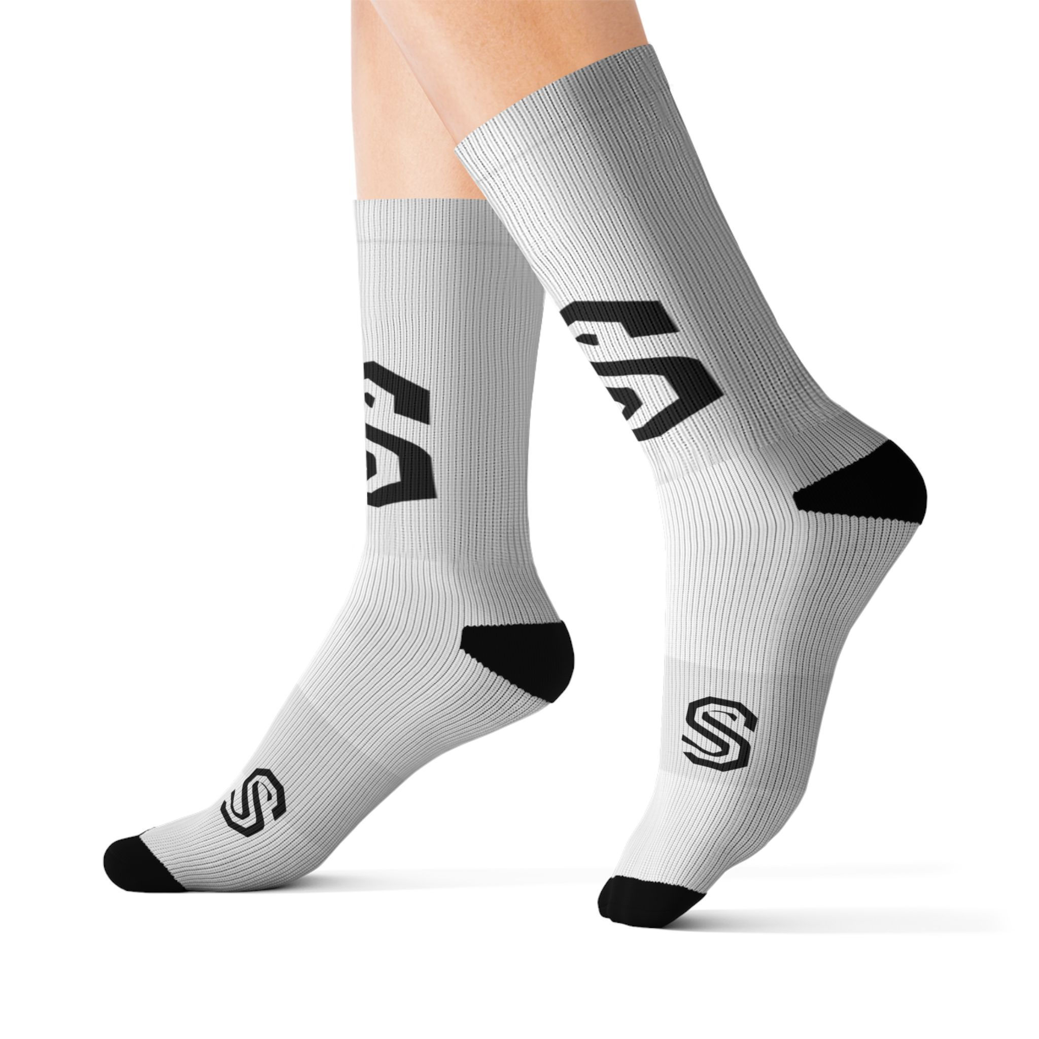 Sports Biz Apparel Socks — Monogram 'S' Athletic Crew Socks