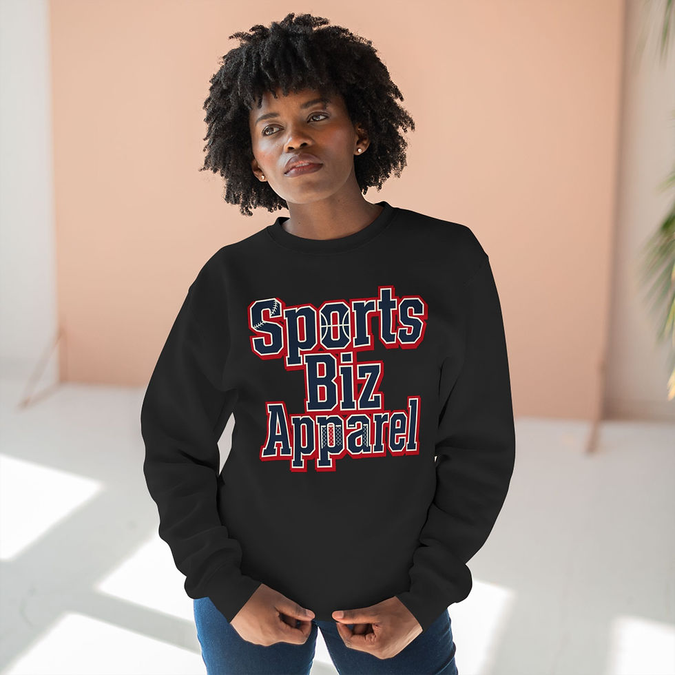 Thumbnail: Sports Biz Apparel Crewneck Sweatshirt — Retro Collegiate Logo Pullover