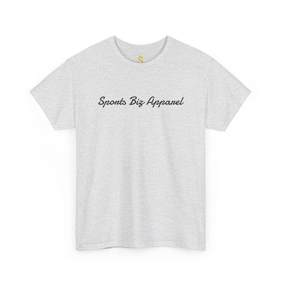 Thumbnail: Sports Biz Apparel Tee — Minimal Script & Logo T-Shirt
