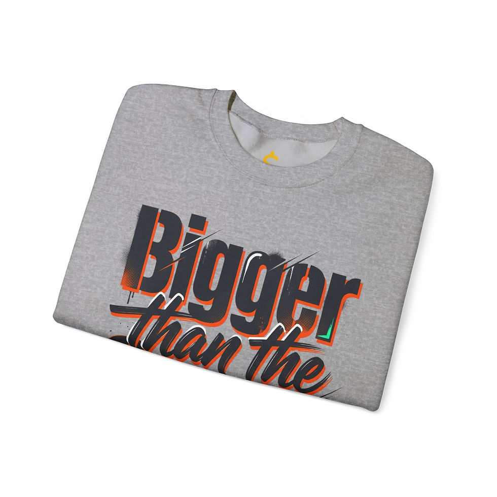 Thumbnail: Sports Biz Apparel Crewneck Sweatshirt — “Bigger Than the Game” Graphics