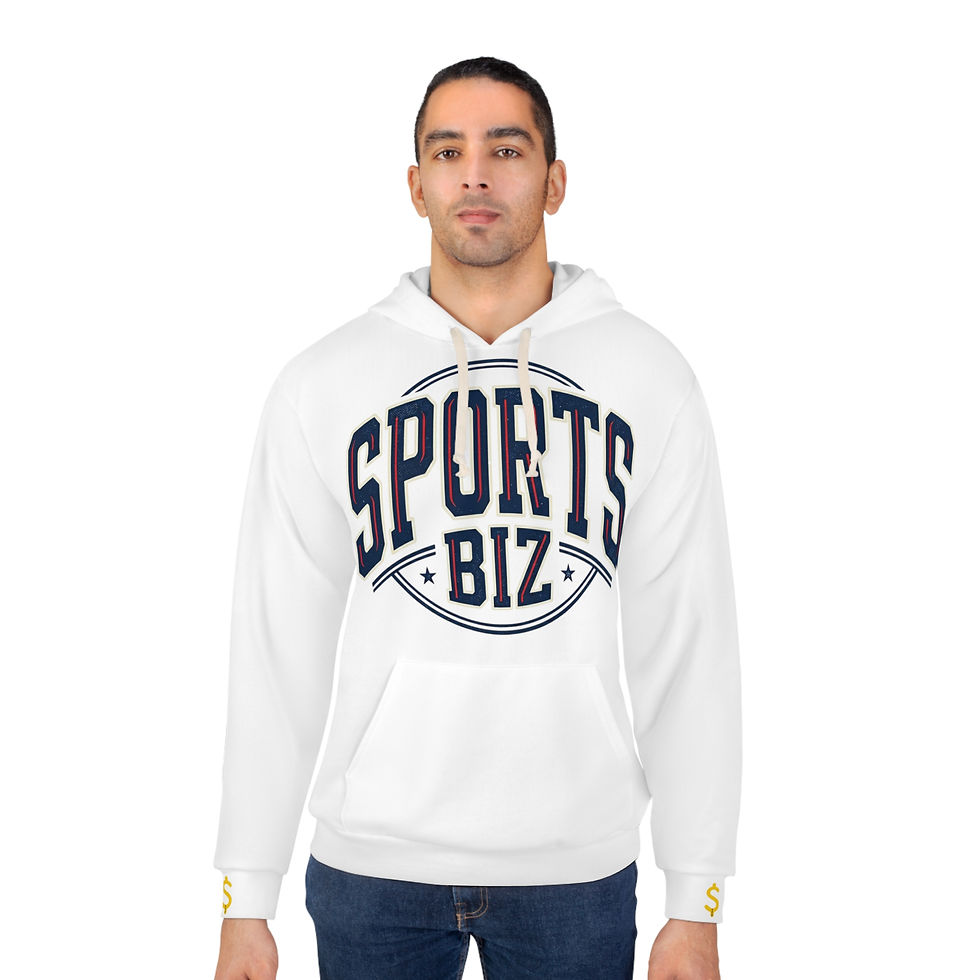 サムネイル： Sports Biz Pullover Hoodie – Athletic Vintage Logo Sweatshirt