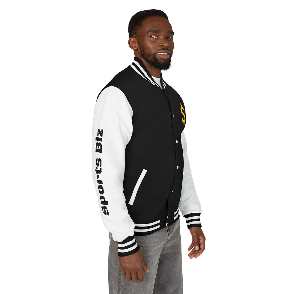 Thumbnail: Sports Biz Letterman Jacket — Black & White Varsity Jacket, Fashionable