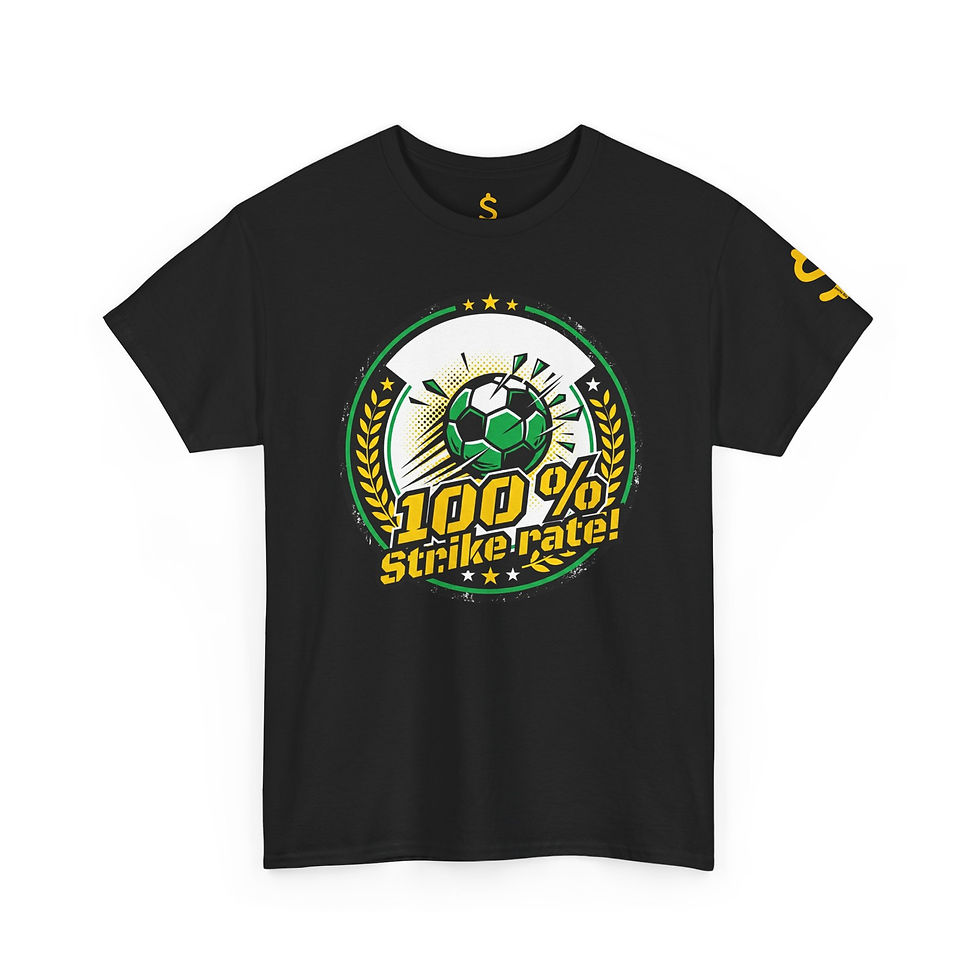 サムネイル： Football 100% Strike Rate Tee — Sports Biz Apparel Graphic T-Shirt