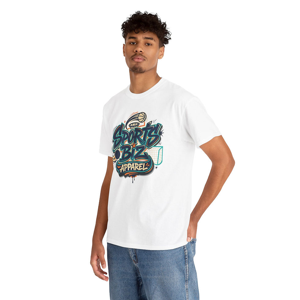 Thumbnail: Sports Biz Apparel Graphic Tee – Retro Basketball Streetwear T‑Shirt