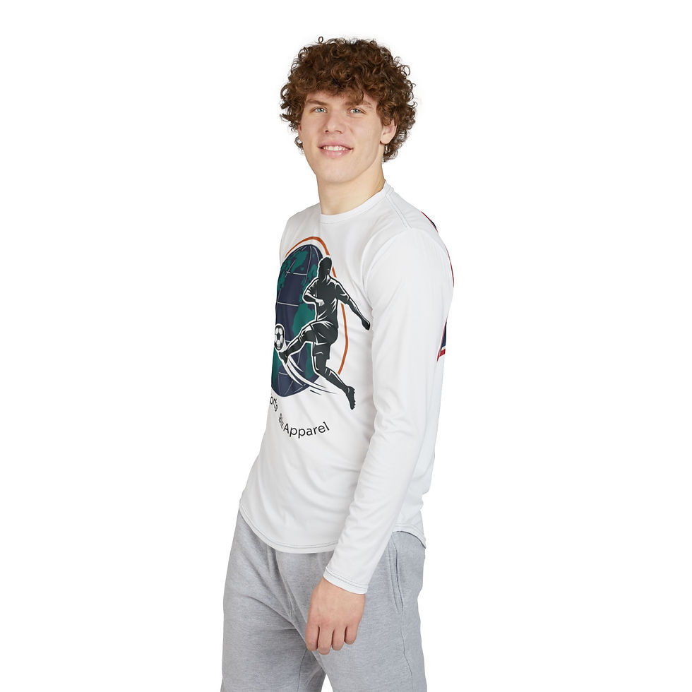 Thumbnail: Sports Biz Apparel Long Sleeve UV Shirt — 'Soccer Globe' with Back Number 88