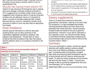 Diet and Arthritis
