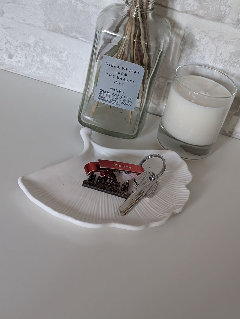 Miniature : Vide-poche / Support bougie - Feuille ginko