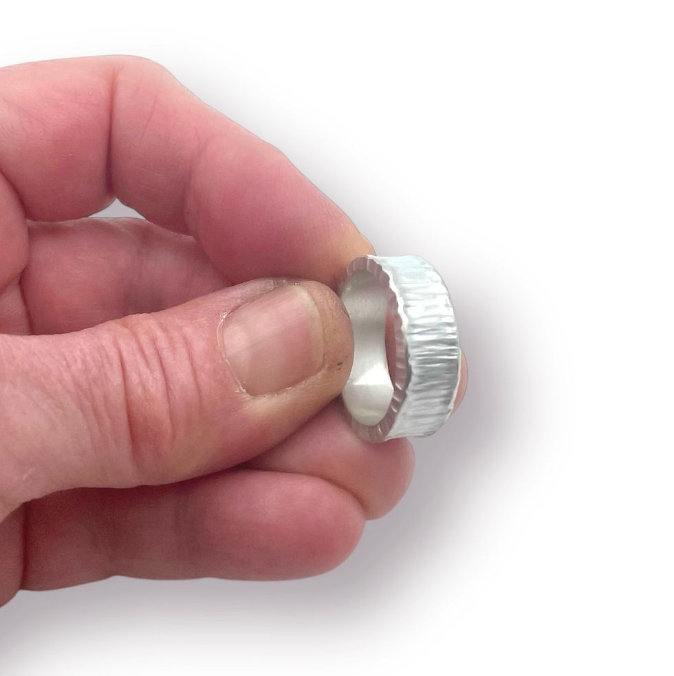 Miniaturbild: Ring "Hammerschlag" geschmiedet in 925er Silber in RW 56