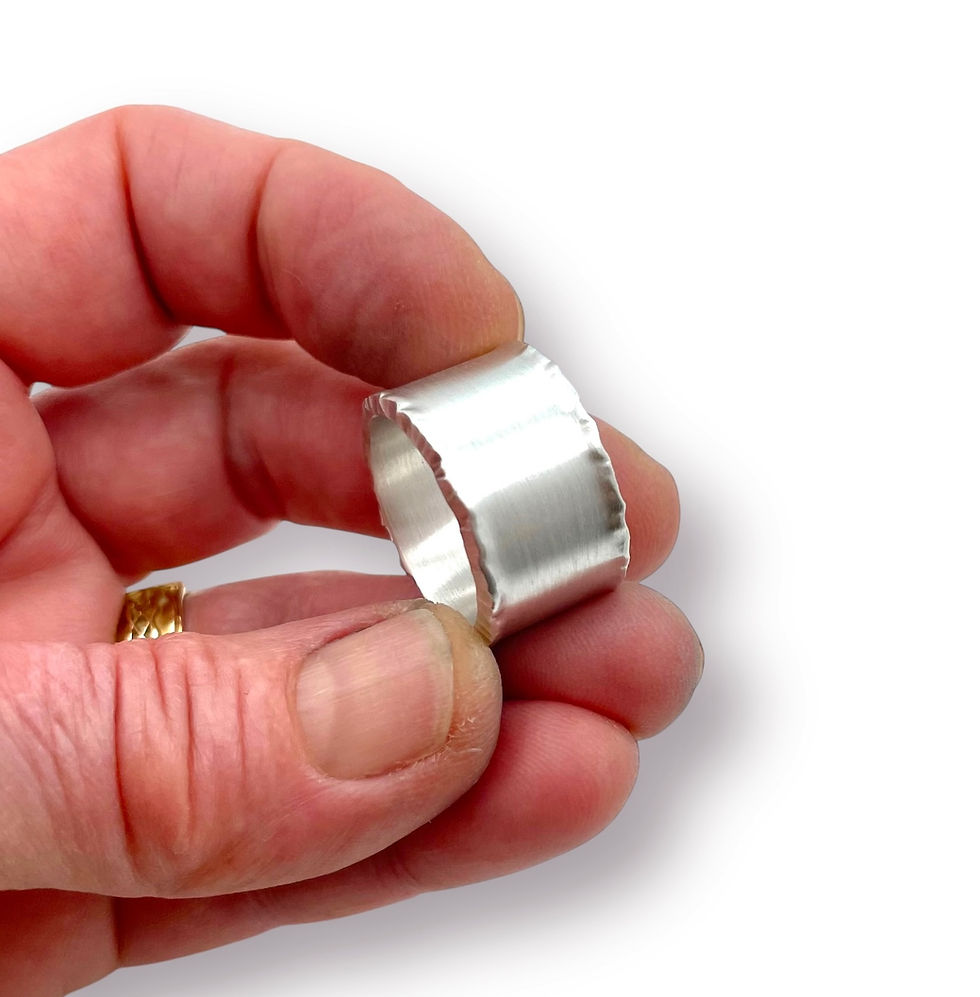 Miniaturbild: Breiter Ring in 925er Silber/ geschmiedet in RW 57