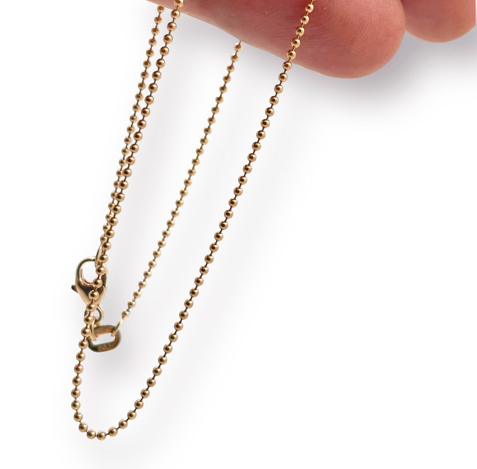 Miniaturbild: Kugelkette in 750er Rotgold, d = 1,2 mm mit Karabiner Verschluss, L = 42 cm