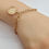 Miniaturbild: Gliederarmband in 925er Silber/ Rotgoldplatt. mit "Schutzengel" Amulett Anhänger