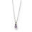 Miniaturbild: Anhänger Amethyst Tropfen/ facettiert an Kugelkette Silber/ rhodiniert, L= 50 cm