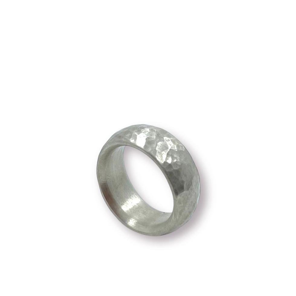 Miniaturbild: Ring Hammerschlag in 925er Silber in RW 53