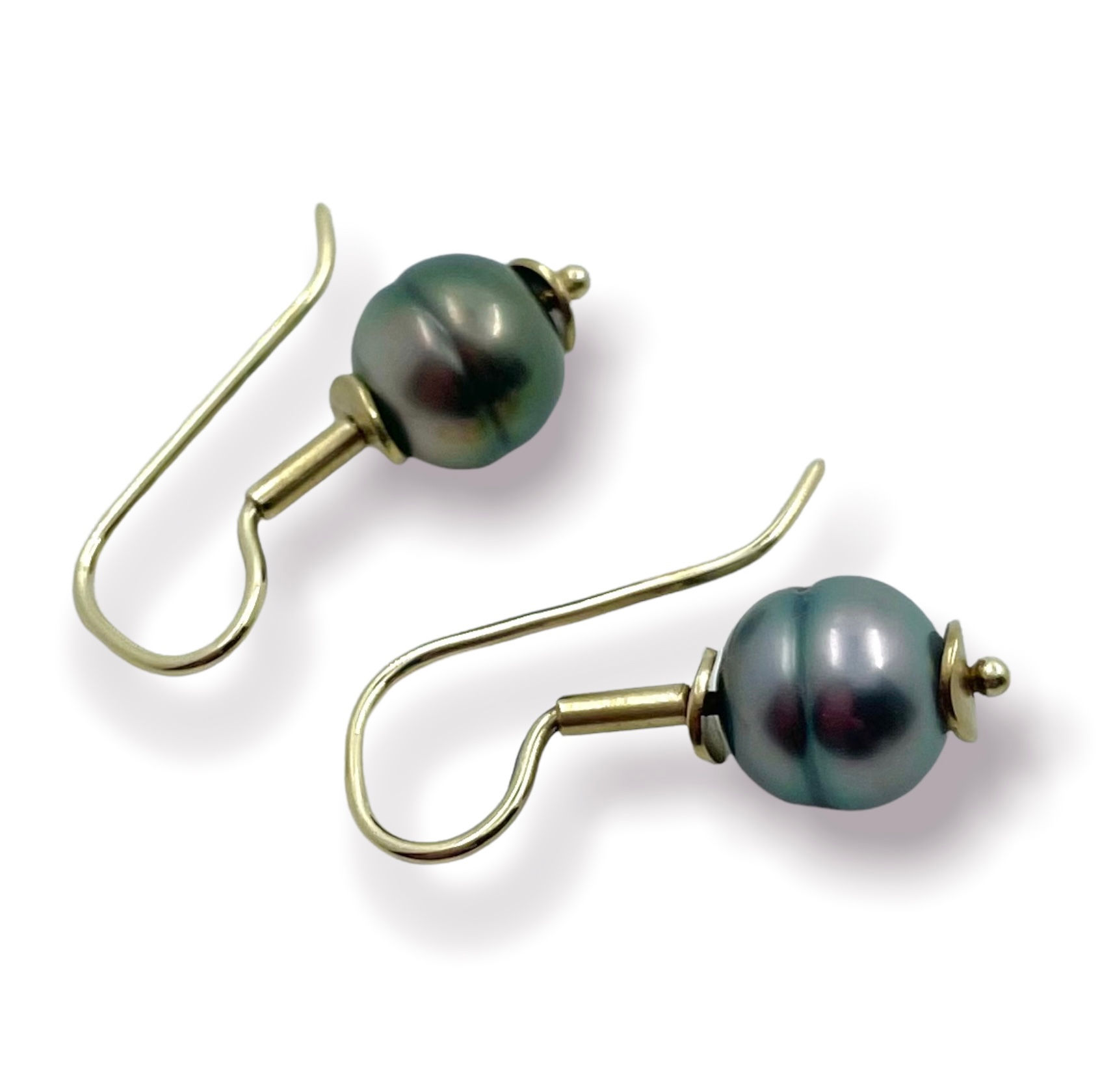 Ohrhänger mit Tahitiperlen in 585er Gelbgold