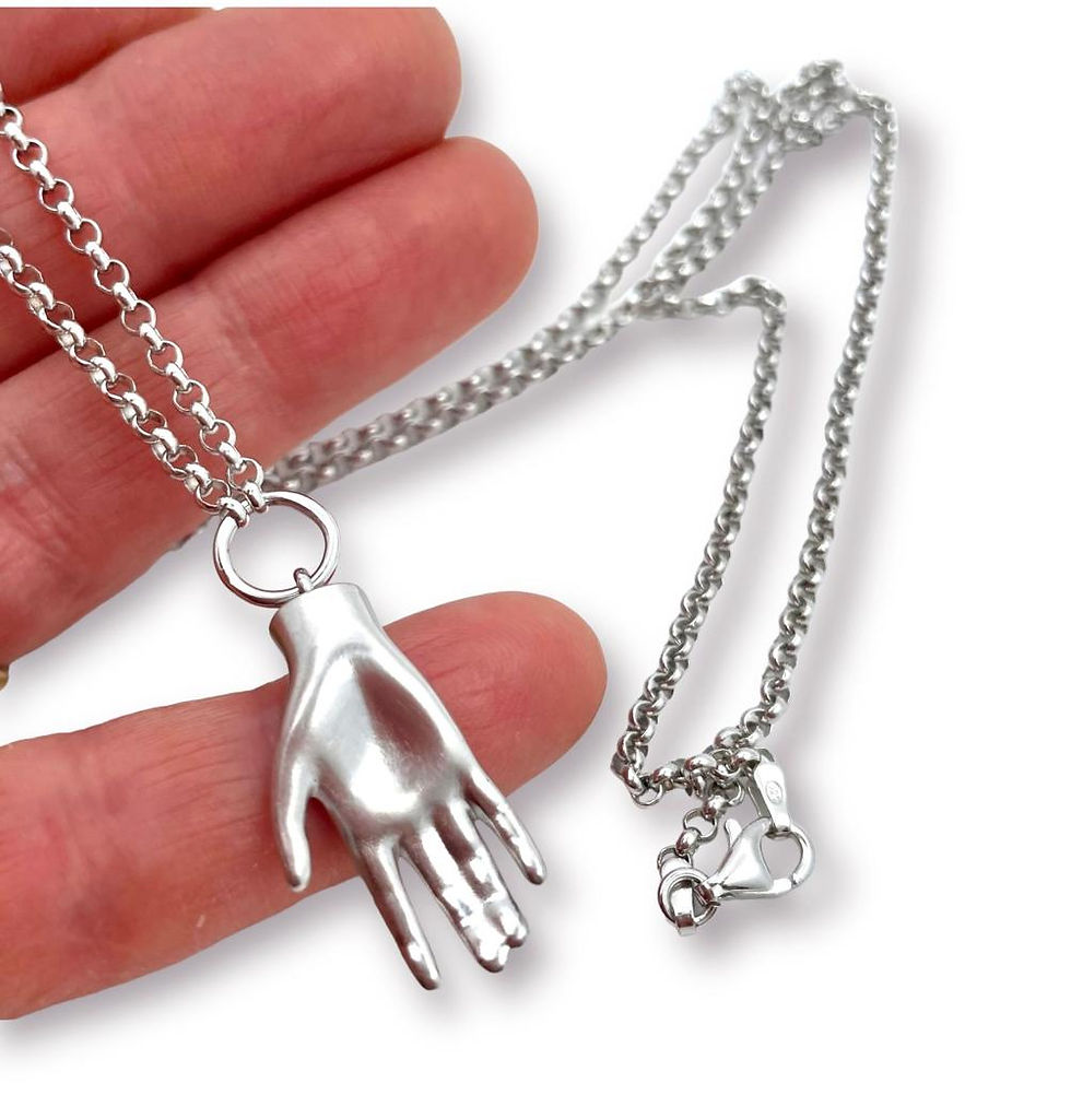 Miniaturbild: Anhänger "Händchen" in 935er Silber/ rhodiniert