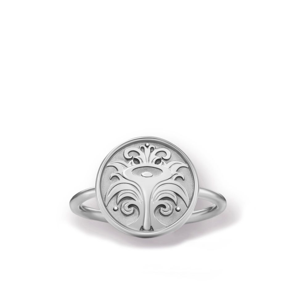 Unikat Ring "Calla" in 925er Silber/ rhodiniert