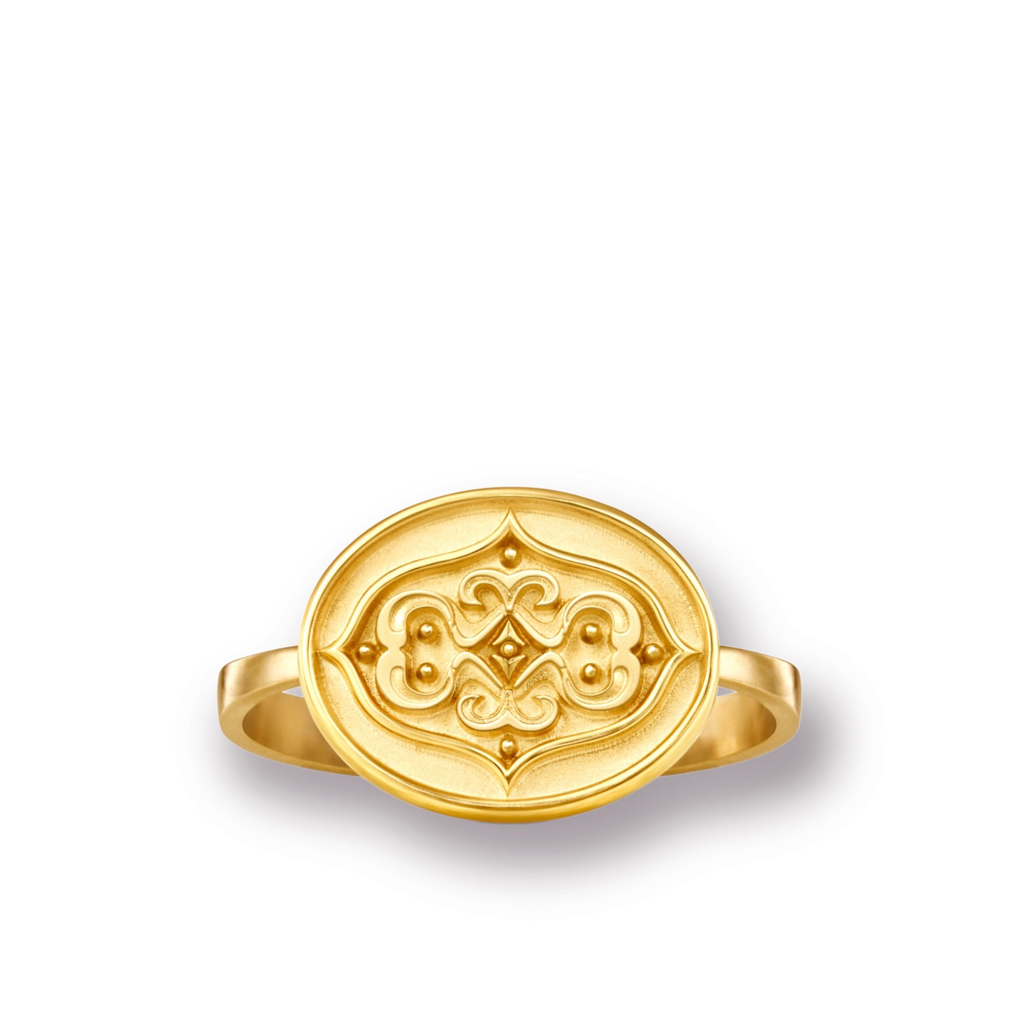 Ring "Ornament gespiegelt" in 750er Gelbgold