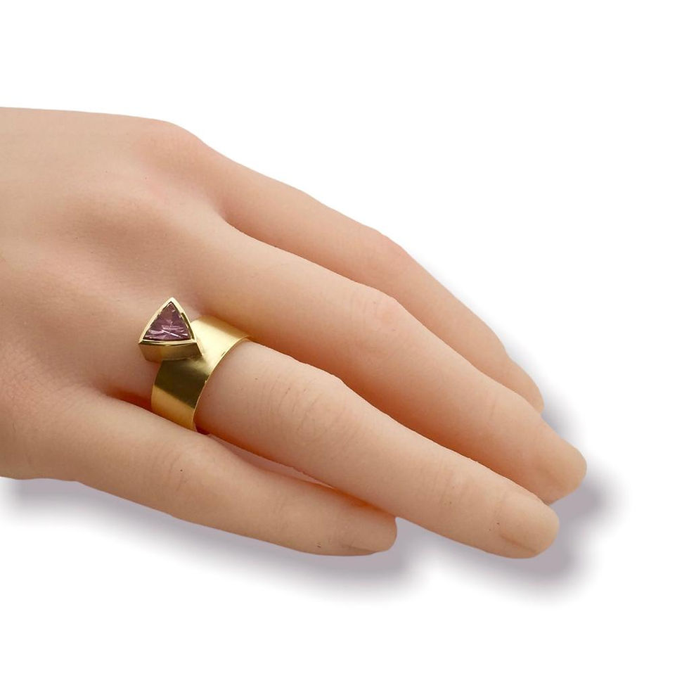 Miniaturbild: Ring Unikat  mit Turmalin rosé in 750er Gelbgold in RW 54
