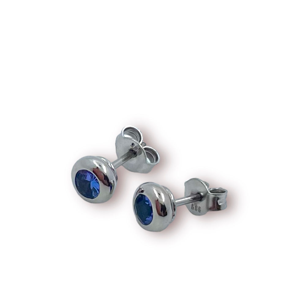 Miniaturbild: Tansanit Ohrstecker 585er Pd Weißgold/ rhodiniert