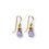 Miniaturbild: Amethyst Tropfen Ohrhänger in 925er Silber mit 750er Gelbgold Plattierung