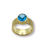 Miniaturbild: Ring Unikat mit Blautopas/facett. "oval" in 750er Gelbgold in RW 53 1/2