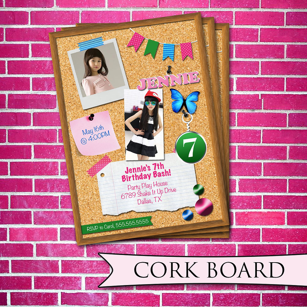 Thumbnail: School Themed Party Invitations
