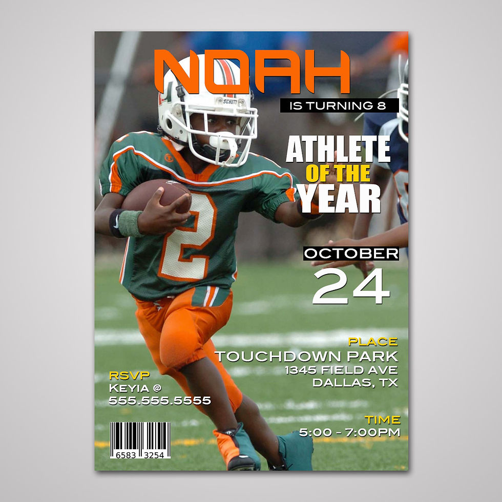 Thumbnail: Sports Magazine Invitations