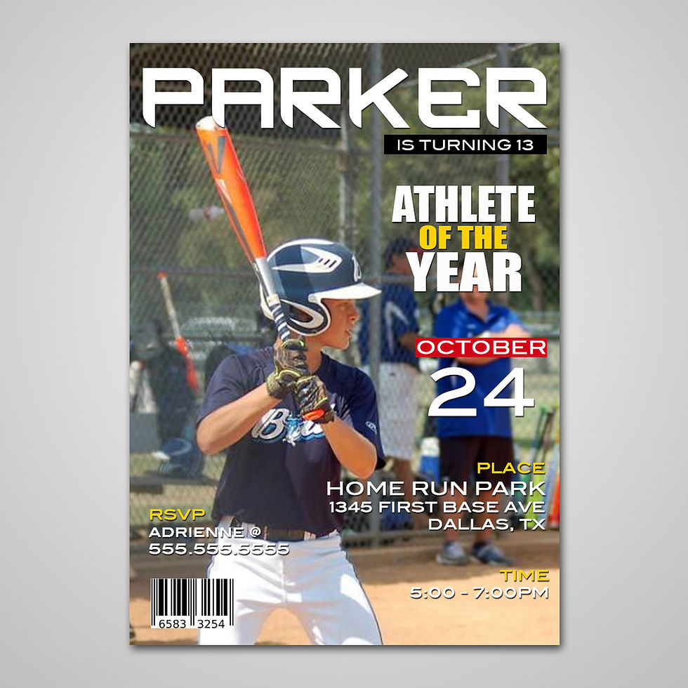 Thumbnail: Sports Magazine Invitations