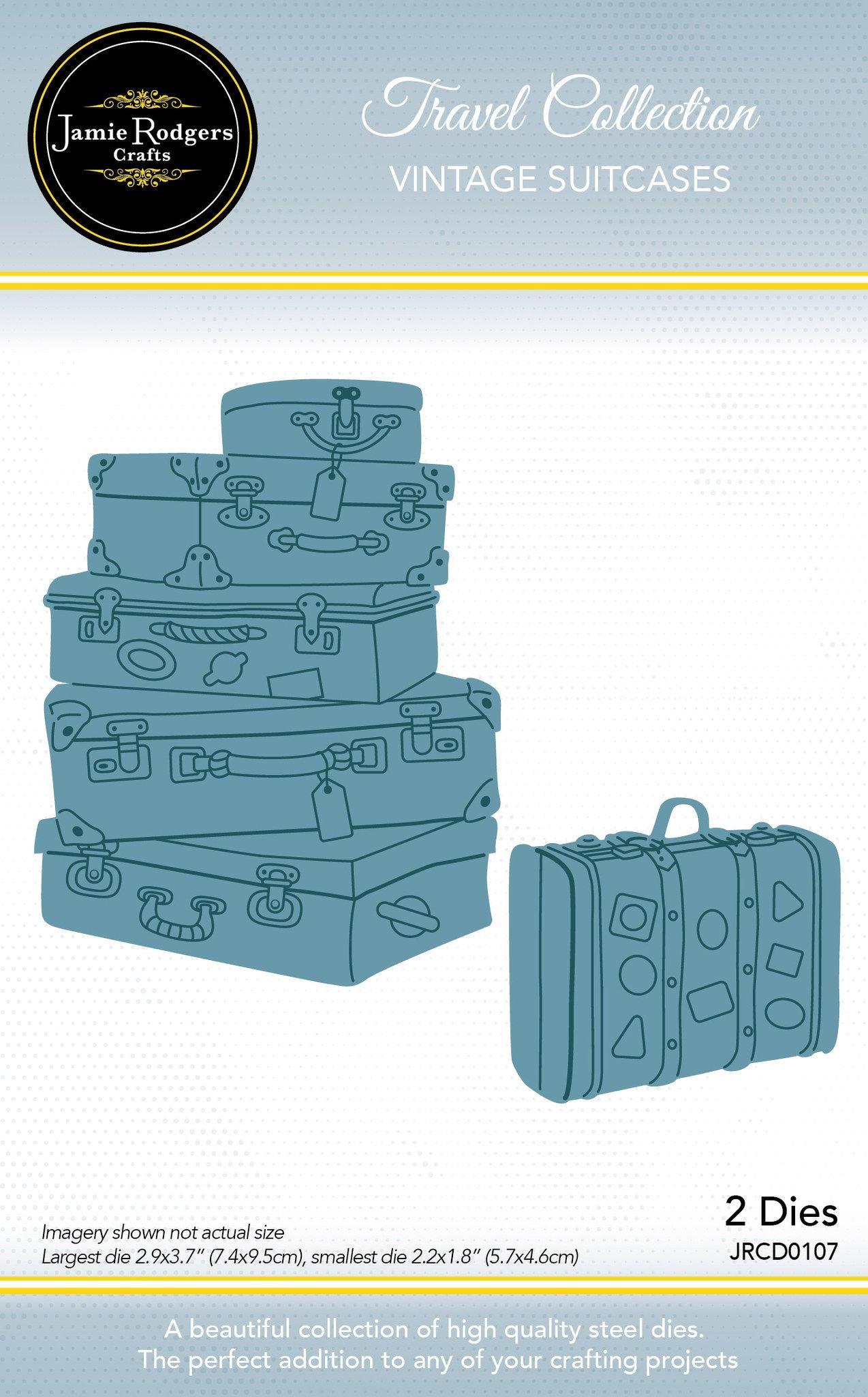 Vintage Suitcases Craft Die Set - Travel Collection by Jamie Rodgers Crafts